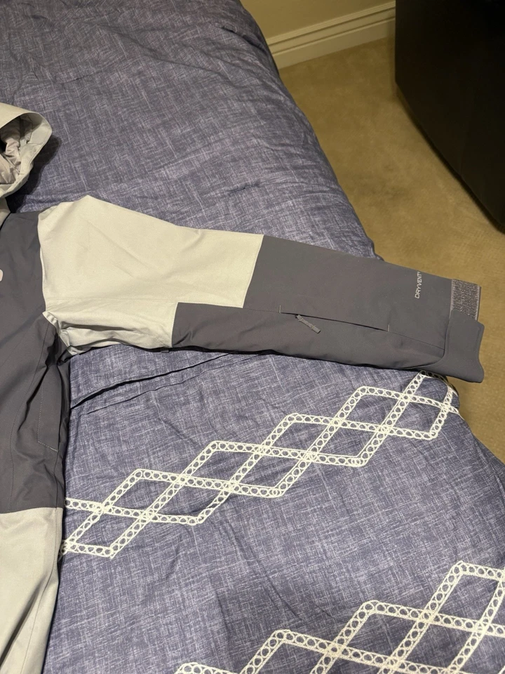 Chaqueta De Colección The North Face Gor Tex Para Hombres S Gris Con Capucha Ventilada Shell Nieve Esquí Foto 4 de 4