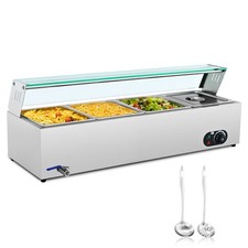 4Pan Bain Marie 1200W Electric Food Warmer f/Party Buffet Restaurant Hotel-Used