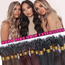 1G Thick Nano Ring Nano Beads Loop Hair Extensions Rings Human Hair Nano Bead 8A