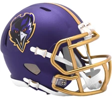 Baltimore Ravens 2024 On Field Alternate Riddell NFL Speed Mini Helmet
