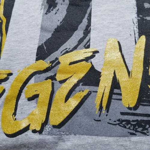T-shirt grafica 23 leggenda manica corta, girocollo uomo taglia XL grigio - Foto 3 di 6