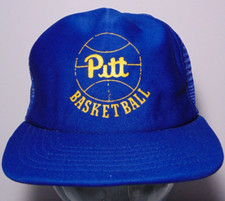 1980s Vintage PITT BASKETBALL HAT SNAPBACK TRUCKER HAT MADE IN USA Pittsburgh PA