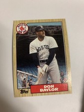 1987 Topps Don Baylor Boston Red Sox