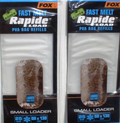 Fox Rapide PVA Bags, 2 Größen 20 oder 25 Stück, Fast Melt, Top Preis extra Tough