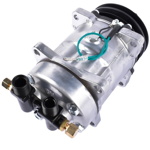 TM16 Air Conditioning Compressor w/ 2 Grooves 6 Cylinders 12V Clutch Assembly - Picture 3 of 13