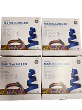 4 boxes GE StayBright 240 LED 19.6 ft Bright Multi Color Christmas Tape Lights