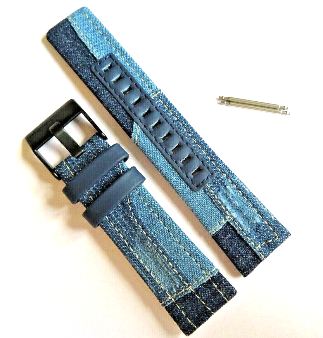 Diesel Original Replacement Band Leather Textile DZ1748 Watchband Jeans 24 mm