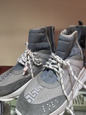 100% Authentic VERSACE CHAIN Reaction High Top SIZE LIMITED EDITION 