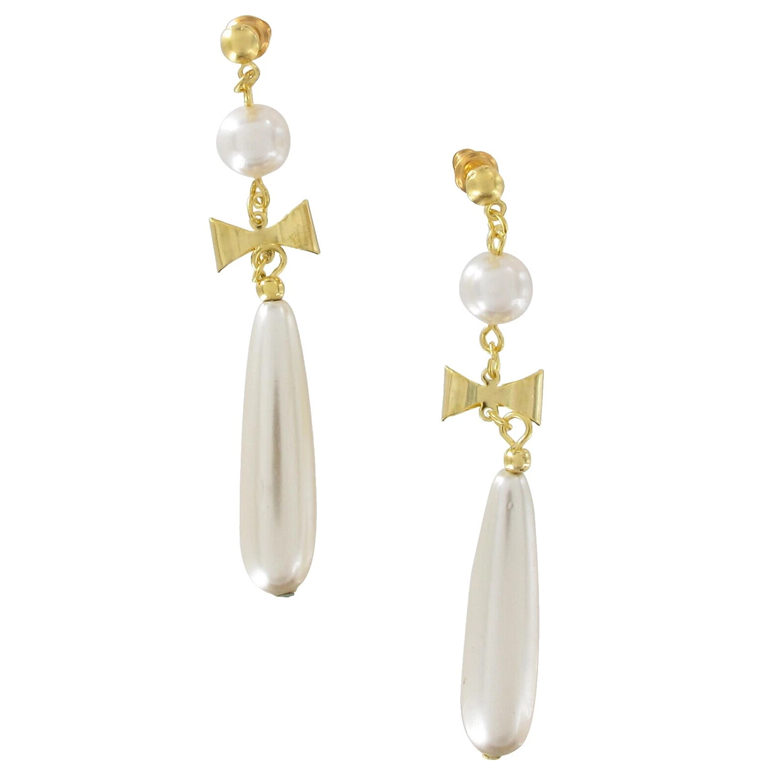 Brincos da moda com lustre de plástico pérola