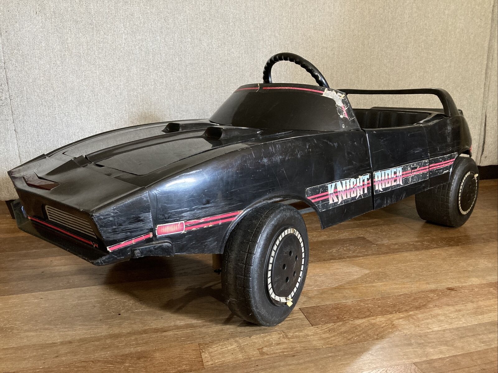 1984 Coleco Knight Rider K.I.T.T. Working Pedal Car With Headlight!