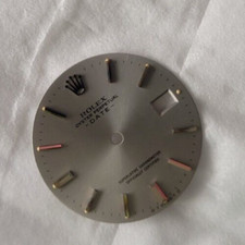 Rolex vintage 100% original mens 34 mm "date" non-q-set Grey/Silver Sigma dial,