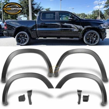 Fits 19-24 Dodge Ram 1500 OE Style Matte Black 4PCS Fender Flares Paintable