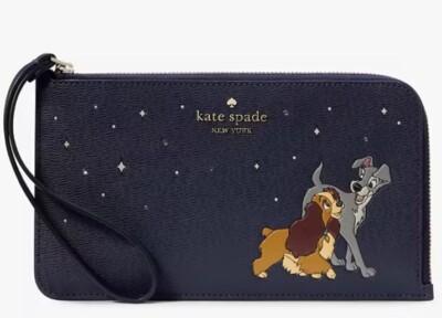 Kate Spade x Disney Lady And The Tramp Dogs Medium L-Zip Wristlet
