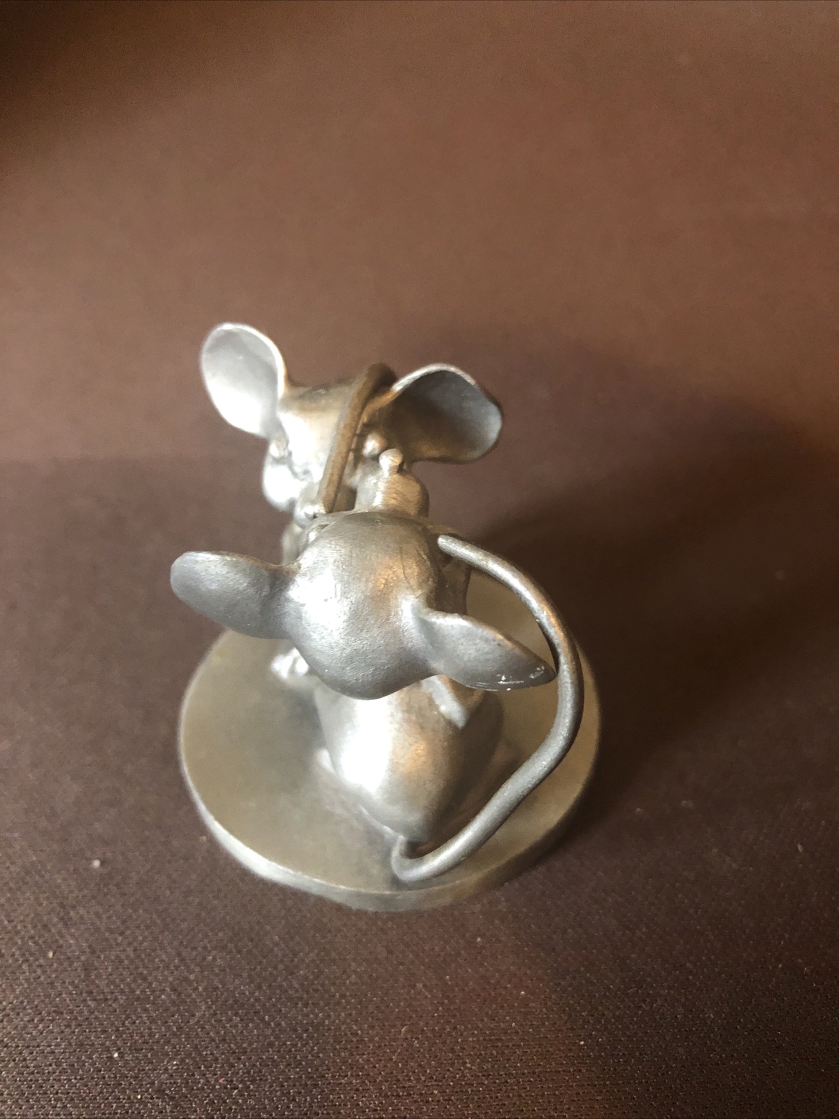 Hudson Pewter Dancing Mice Figurine Sweetheart Couple Dance Signed WF
