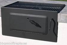 EasyChef Charcoal/Wood Built-In BBQ Grill 24" - Front Loader w/ SS Cooking Grids