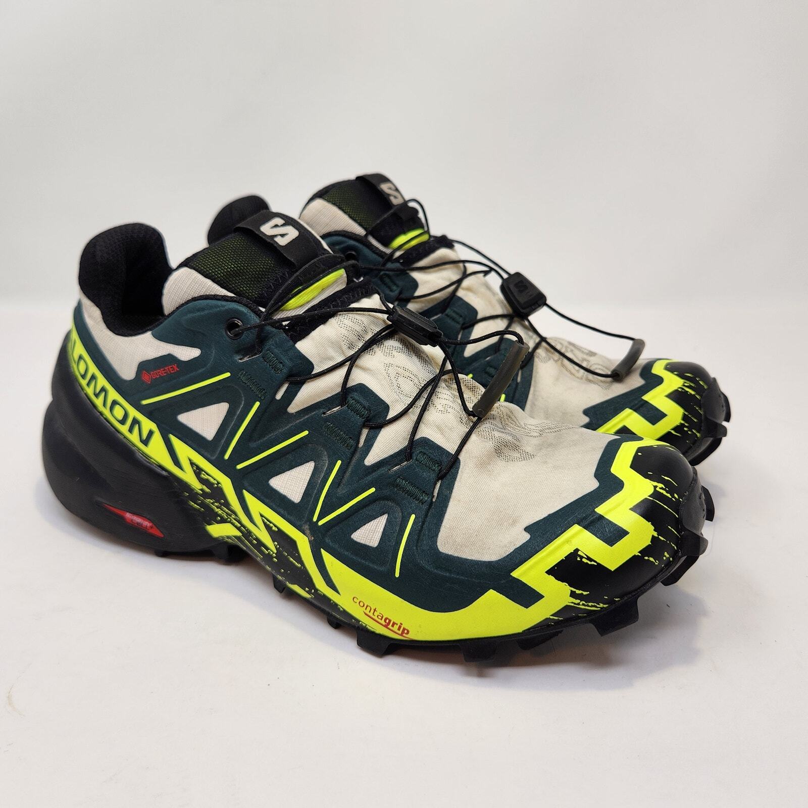 Scarpe da trail running Salomon Speedcross 6 GTX da uomo taglia 6 nere verdi bianche