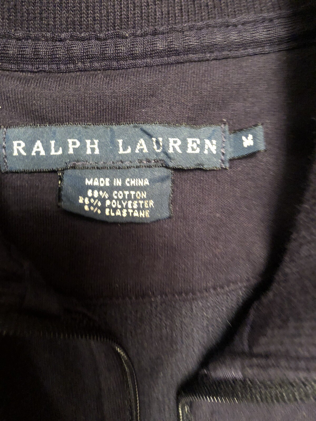 Polo Ralph Lauren vintage donna M blu navy oro pony giacca felpa zip