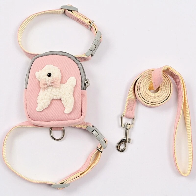 Dog Harness Backpack Dog Backpack Harness with Leash Puppy Harness Backpack
