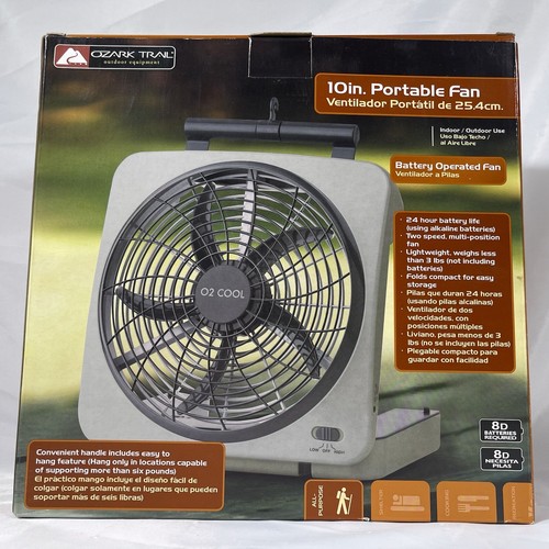 Ozark Trail 10in Portable Fan O2 Cool 