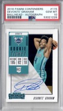 PSA 10 2018 Panini Contenders Devonte Graham Ball at Head Auto #1115