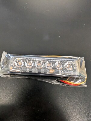 Accele 12-24 Volt LED Amber Strobe Light FL6A (Amber - Low Profile - 6 LEDs)