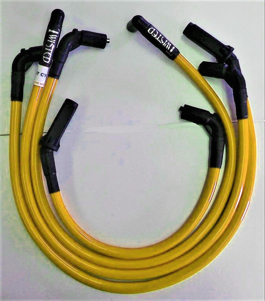 TWISTED 12mm SPARK PLUG WIRES HARLEY M8 ELECTRA TRIGLIDE ROAD KING