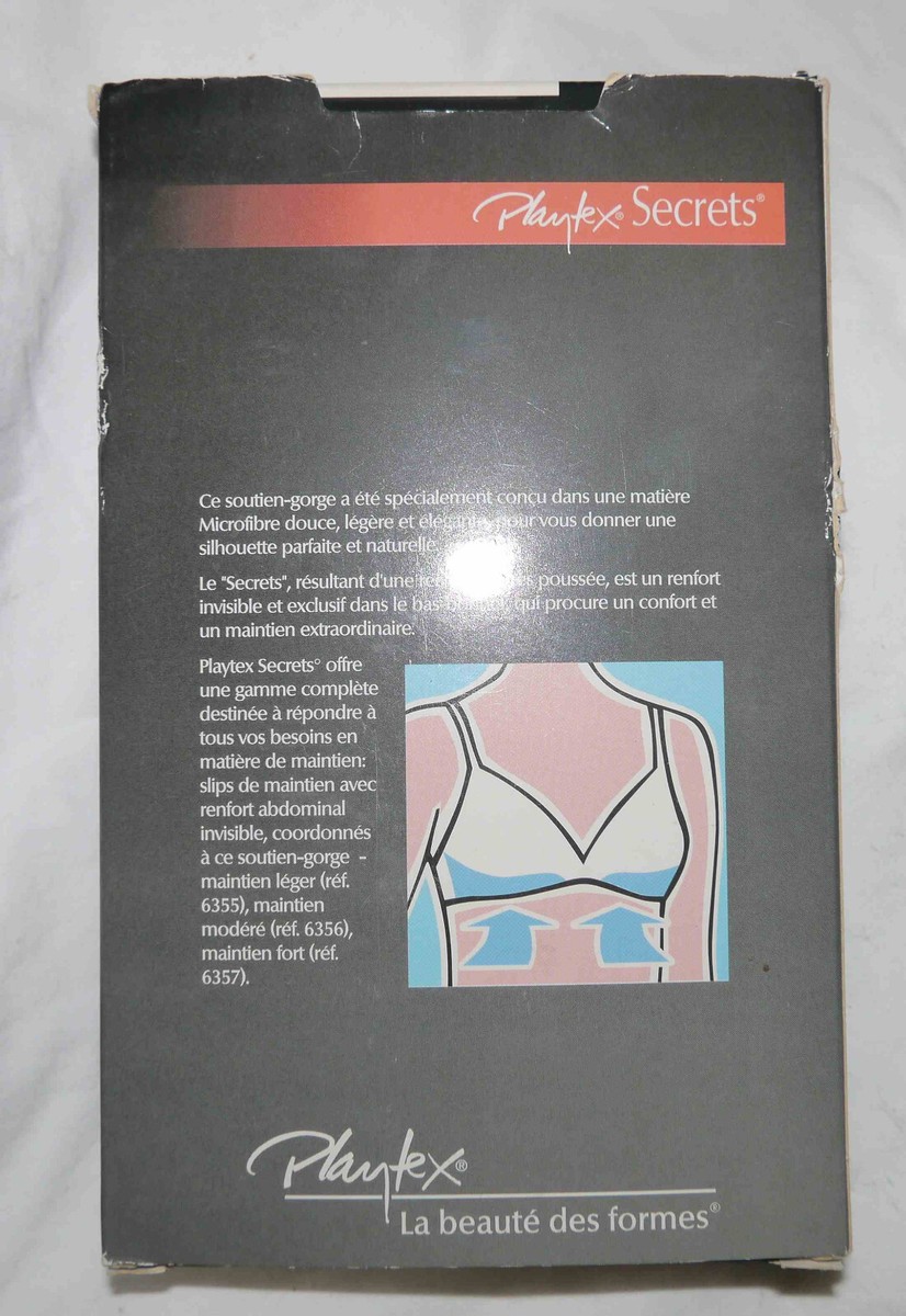 Soutien-gorge Playtex Secrets - Taille 100C (85) - Blanc, Microfibre, Avec Armatures - Neuf Avec étiquettes