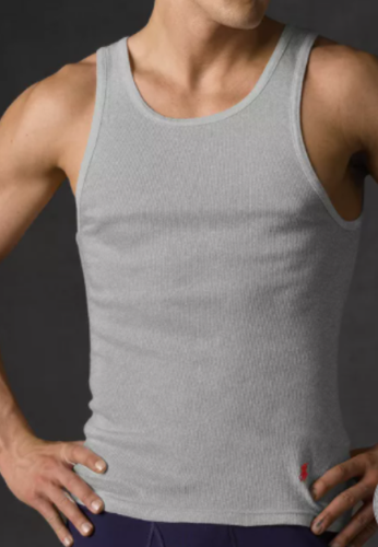 PACK DE 3 CAMISETAS SIN MANGAS POLO RALPH LAUREN TALLA PEQUEÑA ALGODÓN GRIS NEGRO CAMISETAS INTERIORES - Imagen 4 de 10