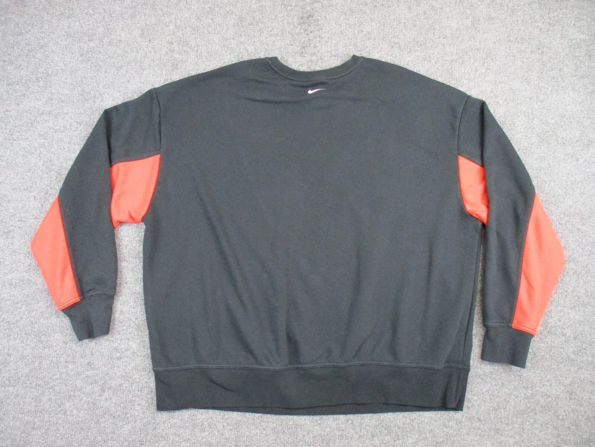 Nike Sweatshirt Womens Plus Black Long Sleeve Pullover Swoosh | eBay