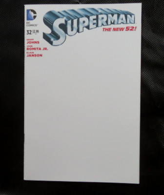 Superman 32 (2014) Blank Cover Variant Men of Tomorrow DC S