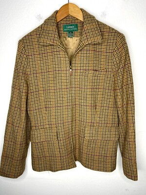 Ralph Lauren 10 Large Brown Tweed Houndstooth VtG Jacket RRL Polo
