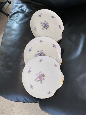 Gold Trimmed Made In Japan Plates, Lot Of 3