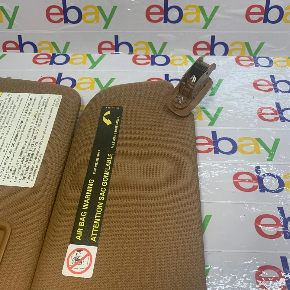 2005 - 2011 Audi A6 Sun Visors Set Pair Mirrors Driver Passenger OEM 06 07 08 09 - Image 4 of 4