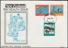 NEW ZEALAND HEALTH ILLUSTRATED FDC 1987 FDI POSTMARK (ID:18/D27883)
