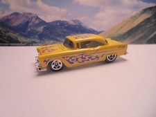 55 CHEVY 2018 Hot Wheels Flames Series Yellow