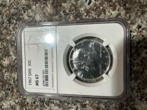 1967 SMS Kennedy Half Dollar | NGC MS67 Cameo