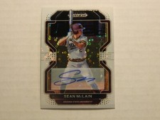 2022 Draft Picks White Doughnut Circle Autographed Card of Sean McLain-Dodgers