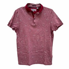 Ted Baker Yaypolo Embroidered Paisley Polo Shirt Preppy Classic Size 3