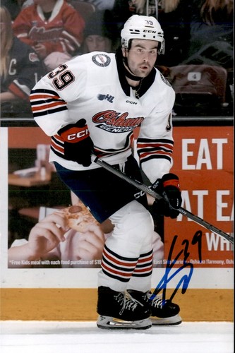 Colby Barlow Signed Autographed 4x6 photo Oshawa Generals / Winnipeg Jets