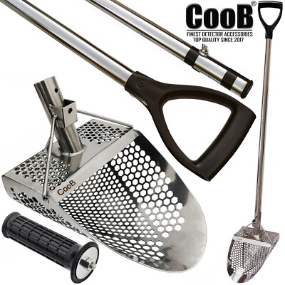 CooB Beach Sand Scoop Metal Detecting Hunting Tool HEX-710 +Stainless Steel Pole