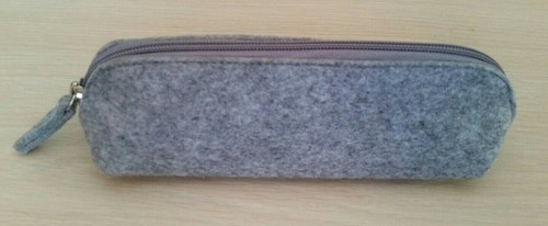 9 Inch Zipper 100% Polyester Gray Felt Case Ideal For Needle Felting Projects