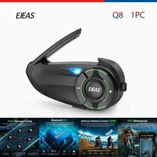 EJEAS Q8 Motorcycle Bluetooth 5.1 Helmet Mesh 3.0 Intercom Music Sharing Headset