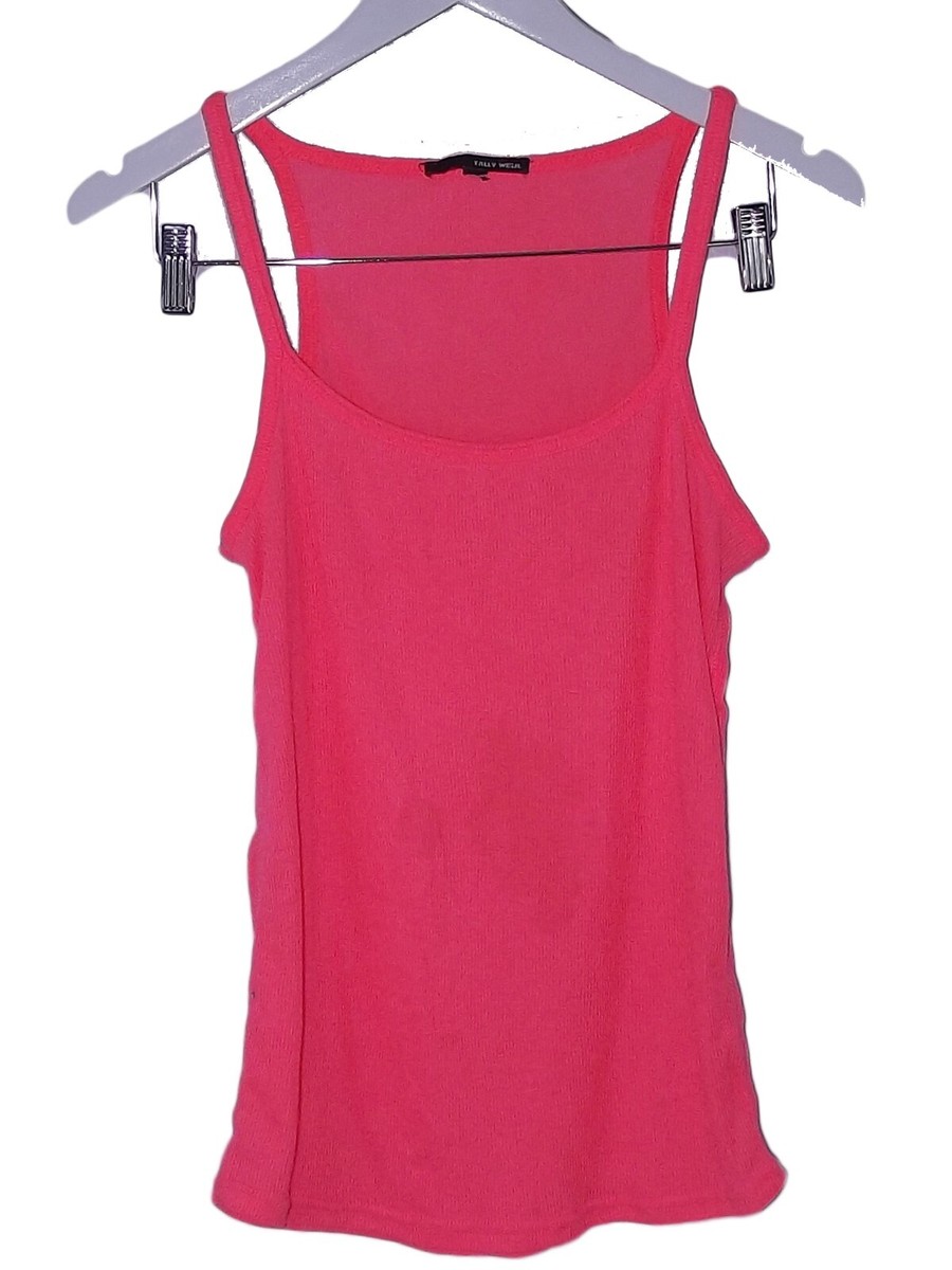 Tally Weijl Top Maglia Canotta Da Donna Taglia L Large Rosa Fluo