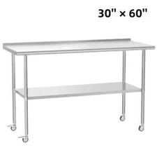 30"x60" Stainless Steel Work Table NSF Commercial Kitchen Work Food Prep Table