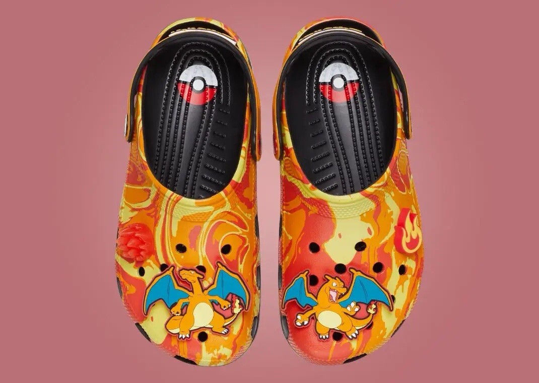 Crocs Pokemon Charizard Classic Clogs Size Mens 8 Women 10 Orange Yellow Shoes‎ Crocs Classic Clog Pokémon Charizard Men main image 2