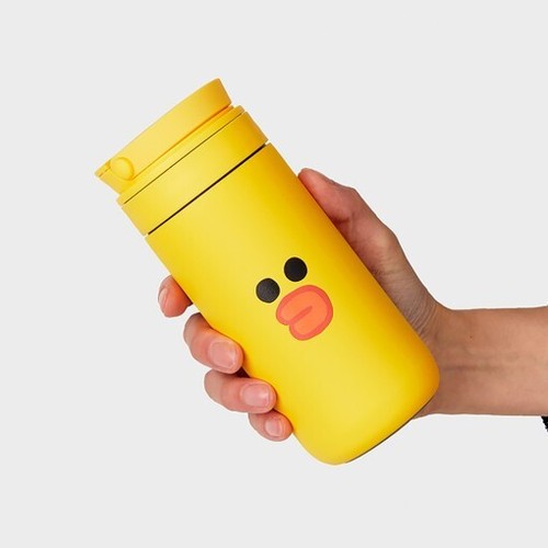 LINE FRIENDS Sally LocknLock Stainless Steel Tumbler Yellow 355ml (12oz) - Picture 2 of 8