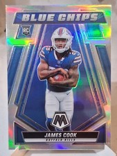2022 Panini Mosaic Blue Chips James Cook Buffalo Bills Silver Prizm Rookie BC-14