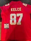 Travis Kelce #87 Kansas City Chiefs Red Jersey Beckett Authenticated Autograph