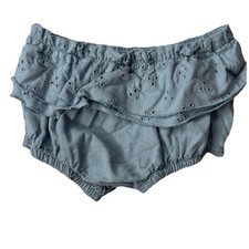 Disney Baby Chambray Bloomer / Diaper Cover Girls Size 6-9 Months Eyelet Ruffle