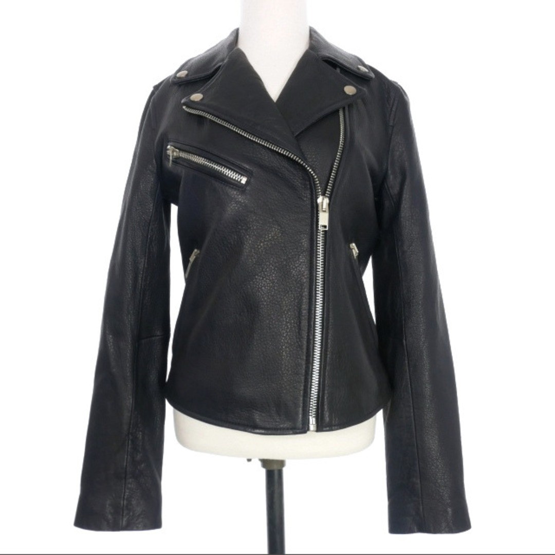 Doma Double Leather Riders Jacket S Navy Blue D163104